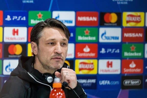 LIVERPOOL, ENGLAND - Monday, February 18, 2019: FC Bayern München's xxxx during a press conference at Anfield ahead of the UEFA Champions League Round of 16 1st Leg match between Liverpool FC and FC Bayern München. (Pic by Paul Greenwood/Propaganda)