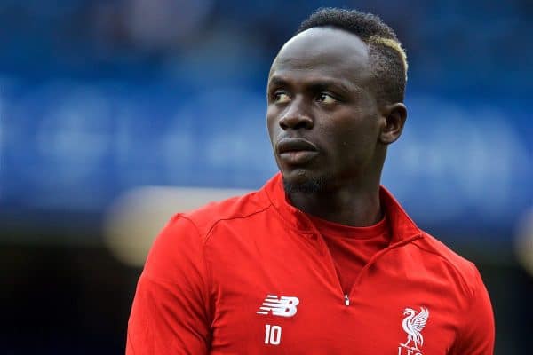 LONDON, ENGLAND - Sunday, September 22, 2019: Liverpool's Sadio Mane during the pre-match warm-up before the FA Premier League match between Chelsea's FC and Liverpool FC at Stamford Bridge. (Pic by David Rawcliffe/Propaganda)