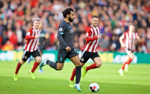 SHEFFIELD, ENGLAND - Thursday, September 26, 2019: Liverpool's Mohamed Salah during the FA Premier League match between Sheffield United FC and Liverpool FC at Bramall Lane. (Pic by David Rawcliffe/Propaganda)