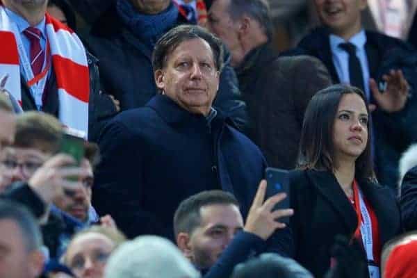 LIVERPOOL, ENGLAND - Sunday, November 10, 2019: Liverpool's co-owner and NESV Chairman Tom Werner during the FA Premier League match between Liverpool FC and Manchester City FC at Anfield. (Pic by David Rawcliffe/Propaganda)