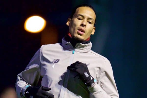 LIVERPOOL, ENGLAND - Tuesday, November 26, 2019: Liverpool's Virgil van Dijk during a training session at Melwood Training Ground ahead of the UEFA Champions League Group E match between Liverpool FC and SSC Napoli. (Pic by David Rawcliffe/Propaganda)