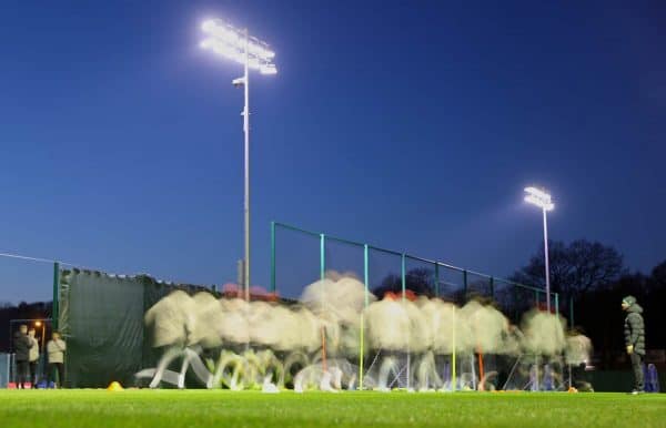 LIVERPOOL, ENGLAND - Tuesday, November 26, 2019: Liverpool players during a training session at Melwood Training Ground ahead of the UEFA Champions League Group E match between Liverpool FC and SSC Napoli. (Pic by David Rawcliffe/Propaganda)