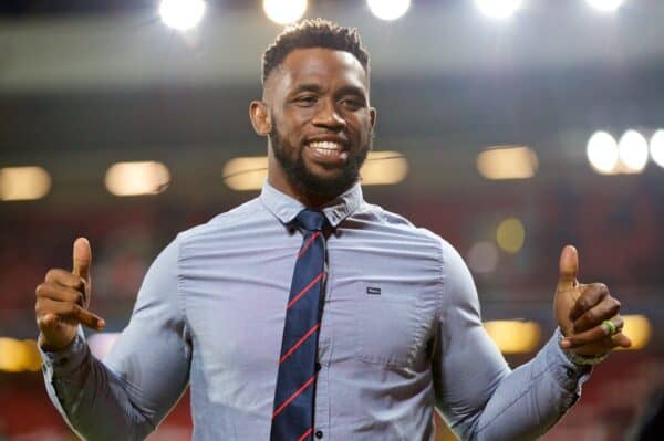 LIVERPOOL, ENGLAND - Wednesday, November 27, 2019: Soutrh Africa rugby captain Siya Kolisi before the UEFA Champions League Group E match between Liverpool FC and SSC Napoli at Anfield. (Pic by David Rawcliffe/Propaganda)