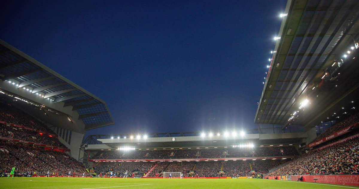 LIVERPOOL, ENGLAND - Saturday, November 30, 2019: Liverpool's Anfield Road stand during the FA Premier League match between Liverpool FC and Brighton & Hove Albion FC at Anfield. (Pic by David Rawcliffe/Propaganda)