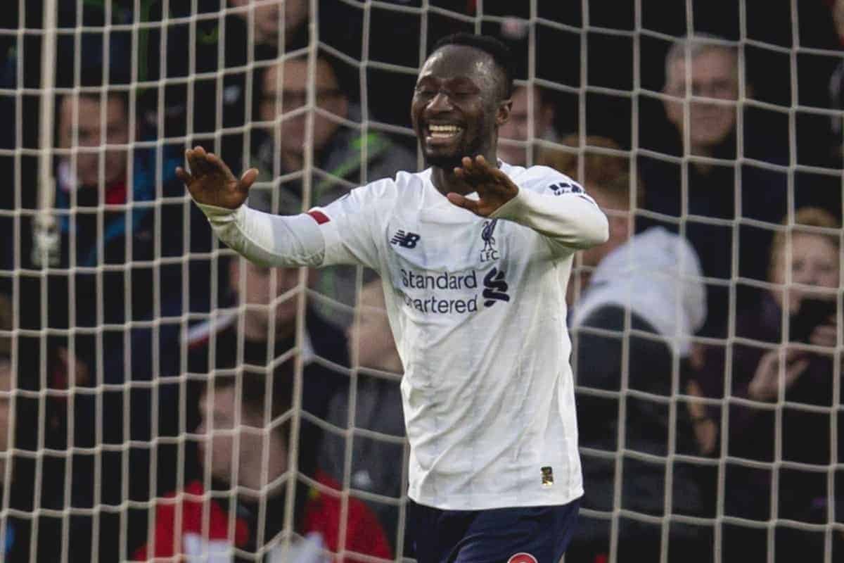 BOURNEMOUTH, ENGLAND - Saturday, December 7, 2019: Liverpool's Naby Keita celebrates scoring the second goal during the FA Premier League match between AFC Bournemouth and Liverpool FC at the Vitality Stadium. (Pic by David Rawcliffe/Propaganda)