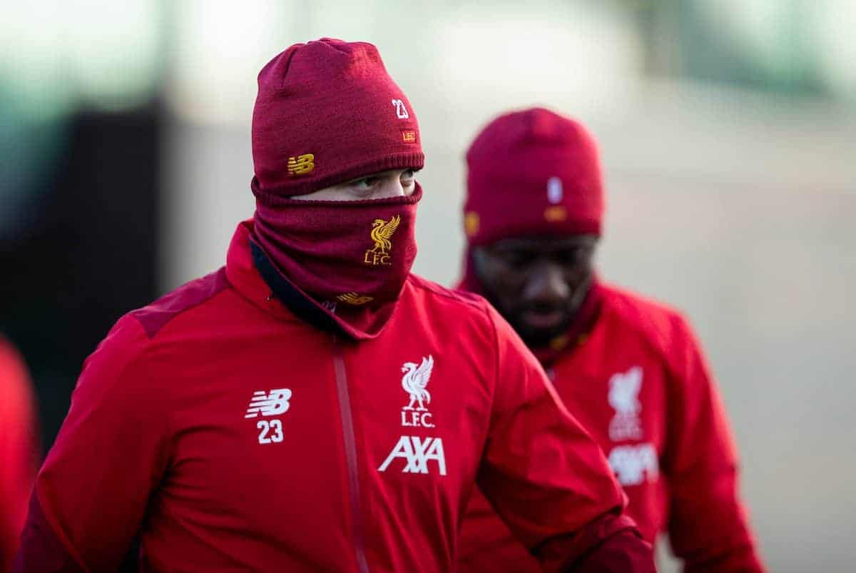 LIVERPOOL, ENGLAND - Monday, December 9, 2019: Liverpool's Xherdan Shaqiri during a training session at Melwood Training Ground ahead of the UEFA Champions League Group E match between FC Salzburg and Liverpool FC. (Pic by David Rawcliffe/Propaganda)