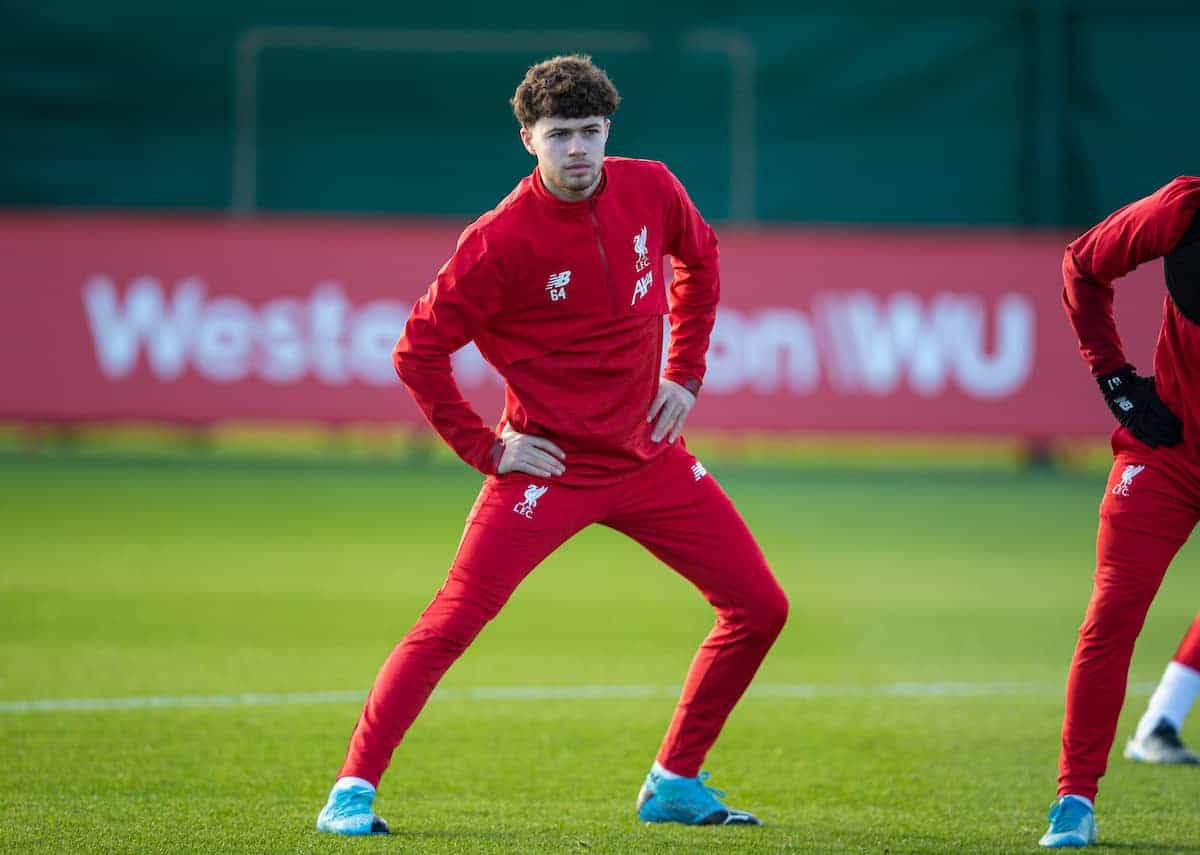 LIVERPOOL, ENGLAND - Monday, December 9, 2019: Liverpool's Neco Williams during a training session at Melwood Training Ground ahead of the UEFA Champions League Group E match between FC Salzburg and Liverpool FC. (Pic by David Rawcliffe/Propaganda)