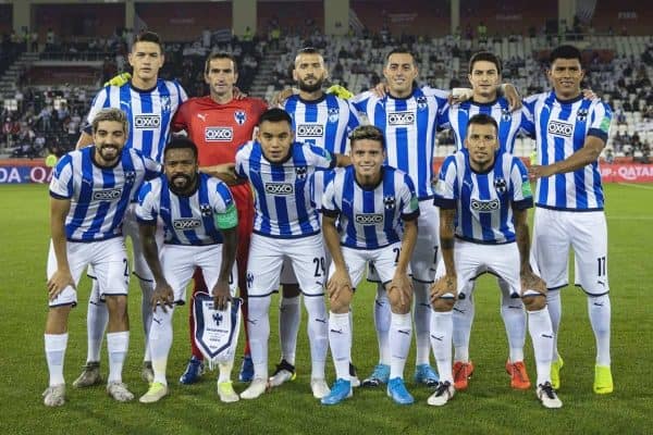 DOHA, QATAR - Saturday, December 14, 2019: CF Monterrey players line-up for a team group photograph before the FIFA Club World Cup 2nd Round match between C.F. Monterrey and Al-Sadd Sports Club at the Jassim Bin Hamad Stadium. (Pic by Valeriya Pak/Propaganda)