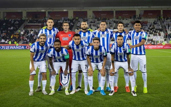 DOHA, QATAR - Saturday, December 14, 2019: CF Monterrey players line-up for a team group photograph before the FIFA Club World Cup 2nd Round match between C.F. Monterrey and Al-Sadd Sports Club at the Jassim Bin Hamad Stadium. (Pic by Valeriya Pak/Propaganda)