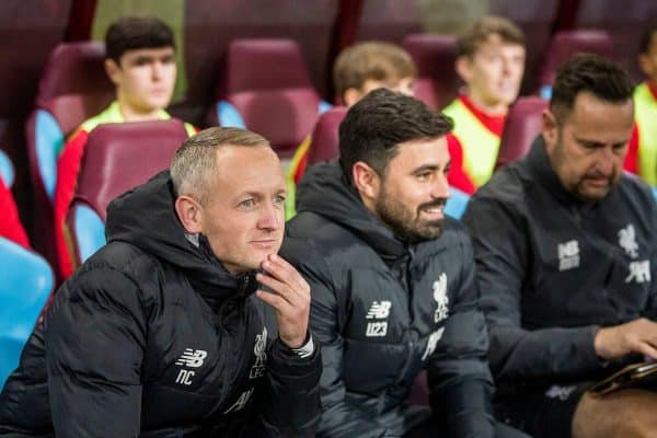 BIRMINGHAM, ENGLAND - Tuesday, December 17, 2019: Liverpool’s manager Neil Critchley during the Football League Cup Quarter-Final between Aston Villa FC and Liverpool FC at Villa Park. (Pic by Paul Greenwood/Propaganda)