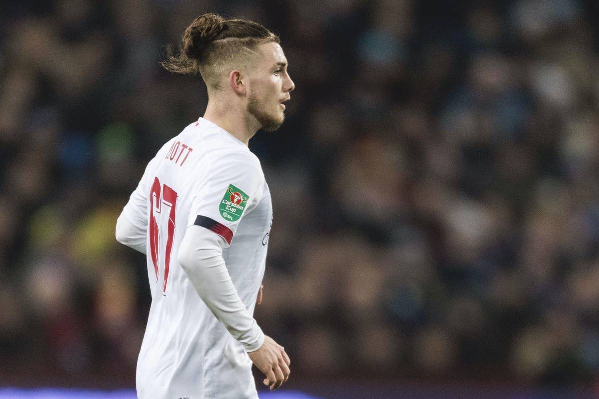 BIRMINGHAM, ENGLAND - Tuesday, December 17, 2019: Liverpool’s Harvey Elliott during the Football League Cup Quarter-Final between Aston Villa FC and Liverpool FC at Villa Park. (Pic by Paul Greenwood/Propaganda)