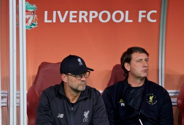 DOHA, QATAR - Wednesday, December 18, 2019: Liverpool's manager Jürgen Klopp before the FIFA Club World Cup Qatar 2019 Semi-Final match between CF Monterrey and Liverpool FC at the Khalifa Stadium. (Pic by David Rawcliffe/Propaganda)