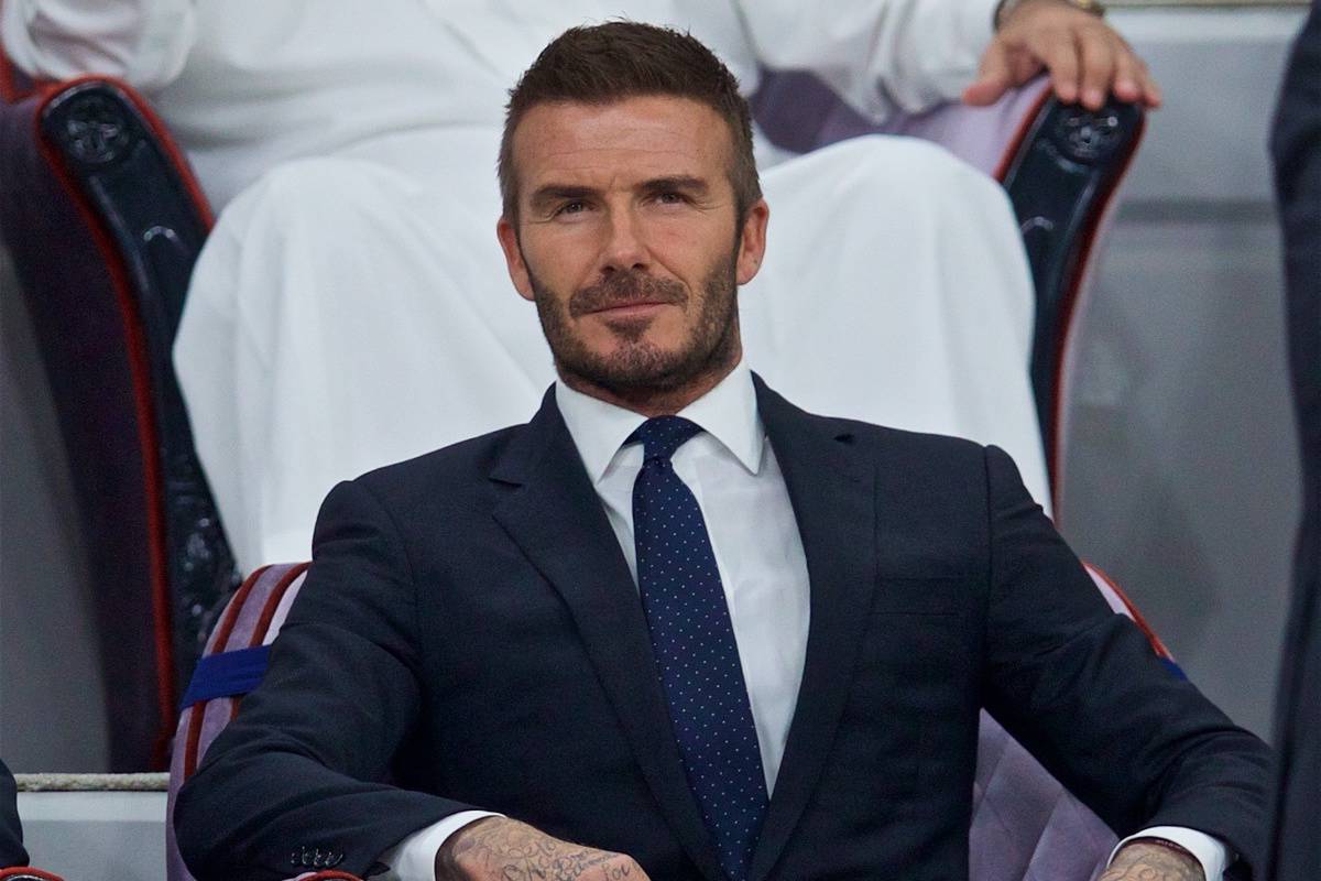 DOHA, QATAR - Wednesday, December 18, 2019: David Beckham before the FIFA Club World Cup Qatar 2019 Semi-Final match between CF Monterrey and Liverpool FC at the Khalifa Stadium. (Pic by David Rawcliffe/Propaganda)