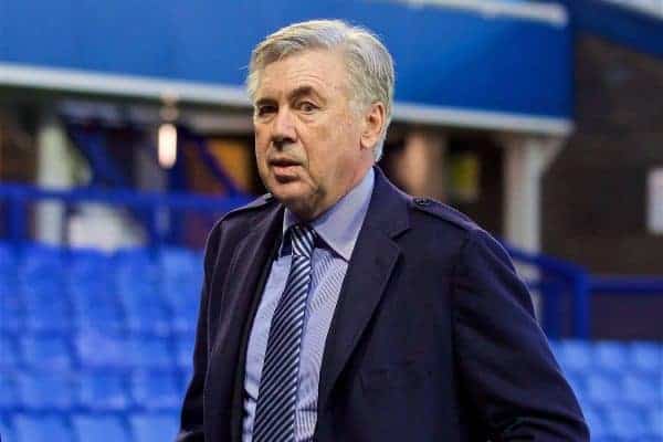 LIVERPOOL, ENGLAND - Saturday, December 21, 2019: Everton's new manager Carlo Ancelotti during the FA Premier League match between Everton FC and Arsenal FC at Goodison Park. (Pic by Laura Malkin/Propaganda)