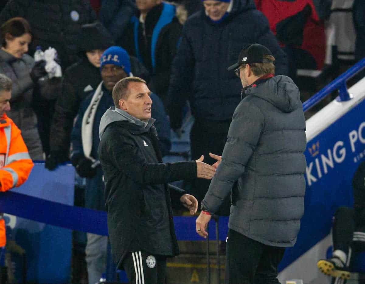 LEICESTER, ENGLAND - Thursday, December 26, 2019: Liverpool's xxxx during the FA Premier League match between Leicester City FC and Liverpool FC at the King Power Stadium. (Pic by David Rawcliffe/Propaganda)