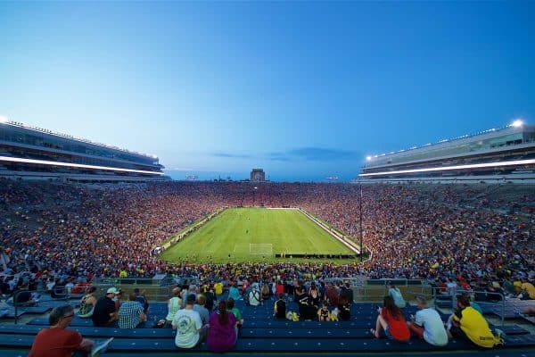 SOUTH BEND, INDIANA, USA - Friday, July 19, 2019: A general view of the Notre Dame Stadium during a friendly match between Liverpool FC and Borussia Dortmund on day four of the club's pre-season tour of America. (Pic by David Rawcliffe/Propaganda)