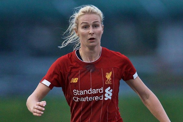 BOSTON, MASSACHUSETTS, USA - Monday, July 22, 2019: Liverpool's Rhiannon Roberts during a friendly match between Liverpool FC Women and Metropolitan Conference All Stars at Jordan Field at the Harvard Stadium on day seven of the club's pre-season tour of America. (Pic by David Rawcliffe/Propaganda)