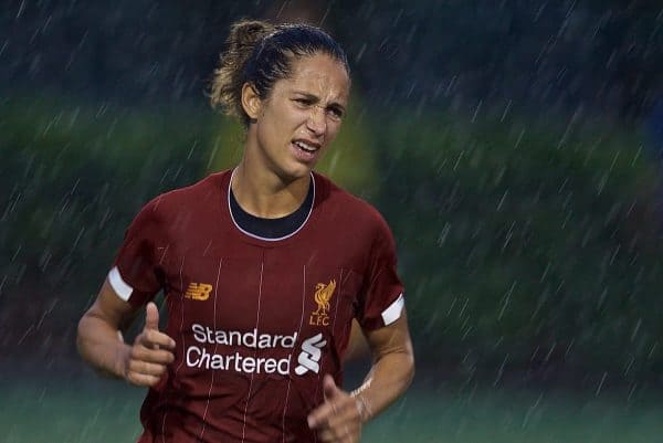 BOSTON, MASSACHUSETTS, USA - Monday, July 22, 2019: Liverpool's Courtney Sweetman-Kirk during a friendly match between Liverpool FC Women and Metropolitan Conference All Stars at Jordan Field at the Harvard Stadium on day seven of the club's pre-season tour of America. (Pic by David Rawcliffe/Propaganda)