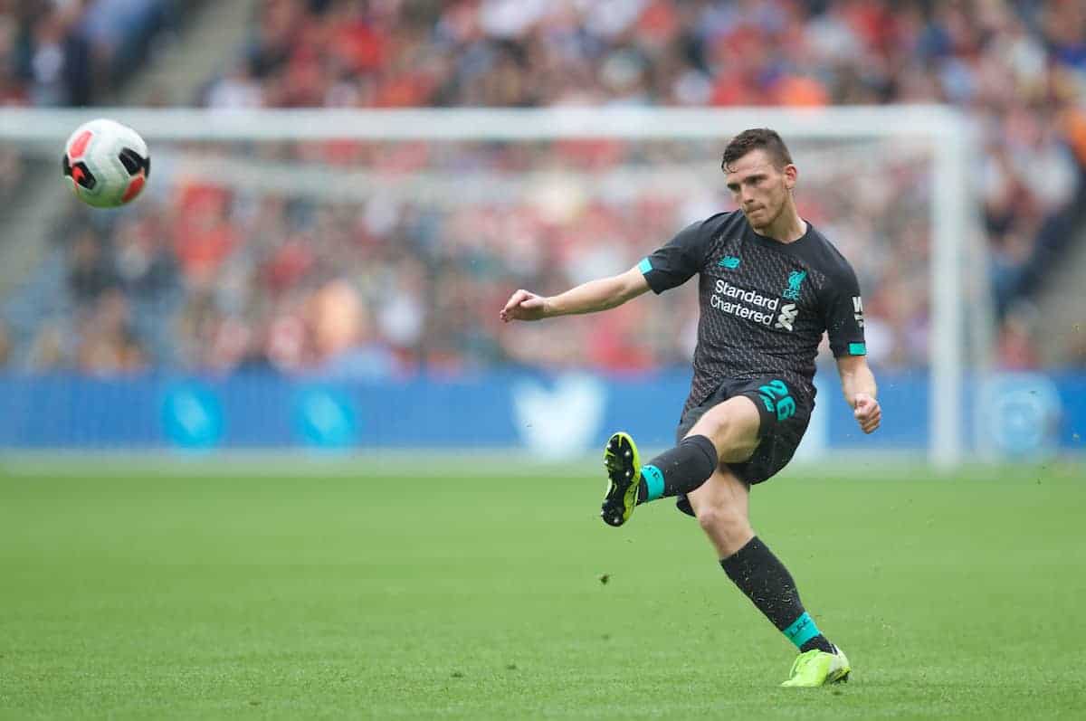 EDINBURGH, SCOTLAND - Sunday, July 28, 2019: Liverpool's Andy Robertson during a pre-season friendly match between Liverpool FC and SSC Napoli at Murrayfield Stadium. (Pic by David Rawcliffe/Propaganda)