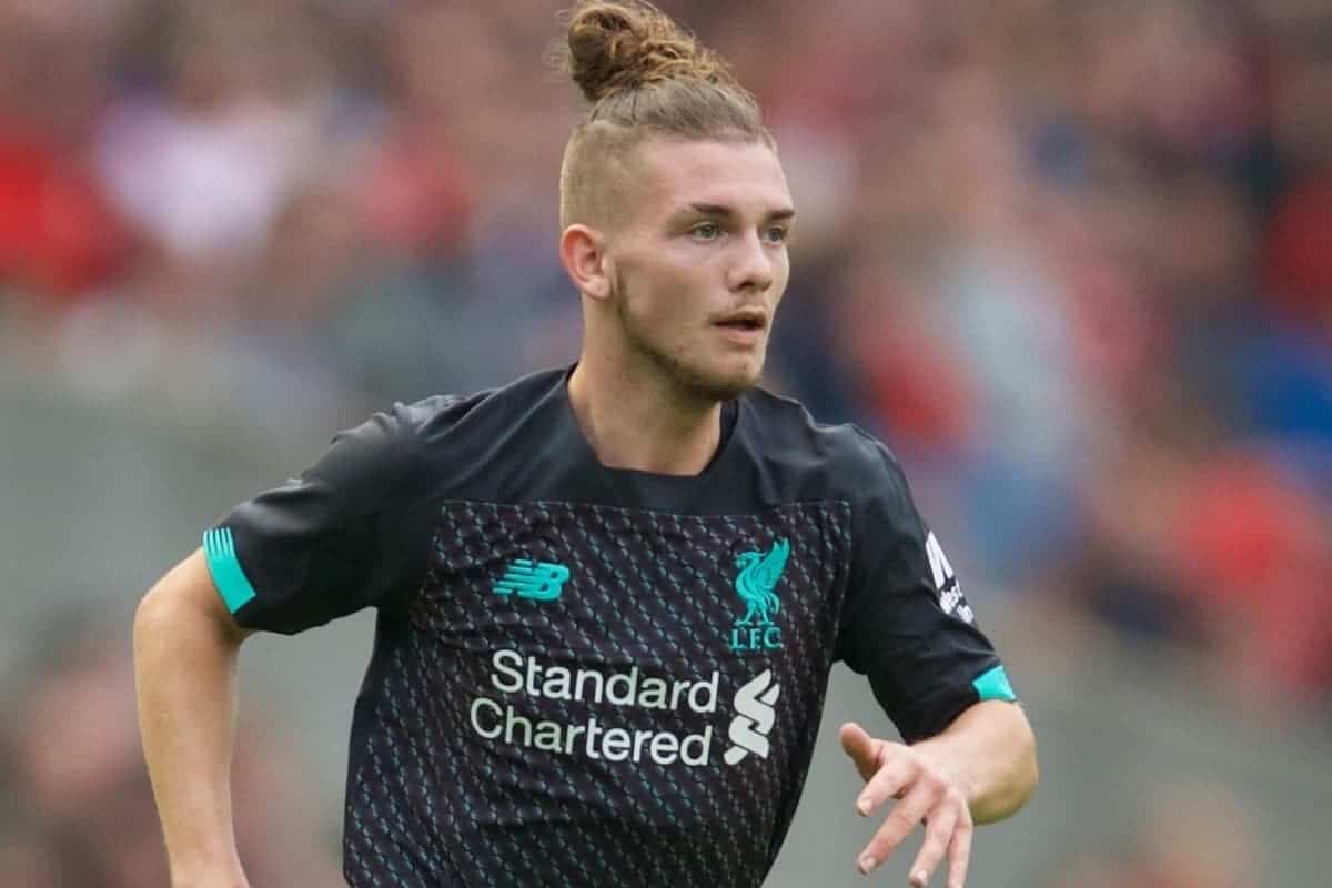 EDINBURGH, SCOTLAND - Sunday, July 28, 2019: Liverpool's Harvey Elliott during a pre-season friendly match between Liverpool FC and SSC Napoli at Murrayfield Stadium. (Pic by David Rawcliffe/Propaganda)