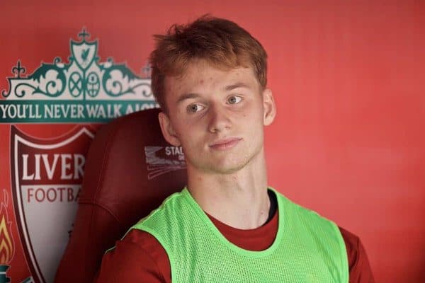 GENEVA, SWITZERLAND - Wednesday, July 31, 2019: Liverpool's Sepp van den Berg during a pre-season friendly match between Liverpool FC and Olympique Lyonnais at Stade de Genève. (Pic by David Rawcliffe/Propaganda)