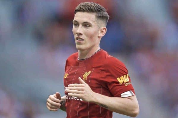 GENEVA, SWITZERLAND - Wednesday, July 31, 2019: Liverpool's Harry Wilson during a pre-season friendly match between Liverpool FC and Olympique Lyonnais at Stade de Genève. (Pic by David Rawcliffe/Propaganda)