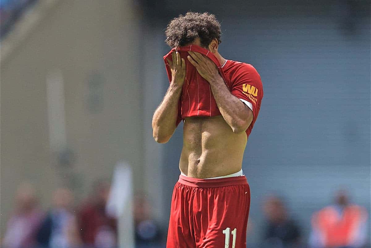 LONDON, ENGLAND - Sunday, August 4, 2019: Liverpool's Mohamed Salah during the FA Community Shield match between Manchester City FC and Liverpool FC at Wembley Stadium. (Pic by David Rawcliffe/Propaganda)