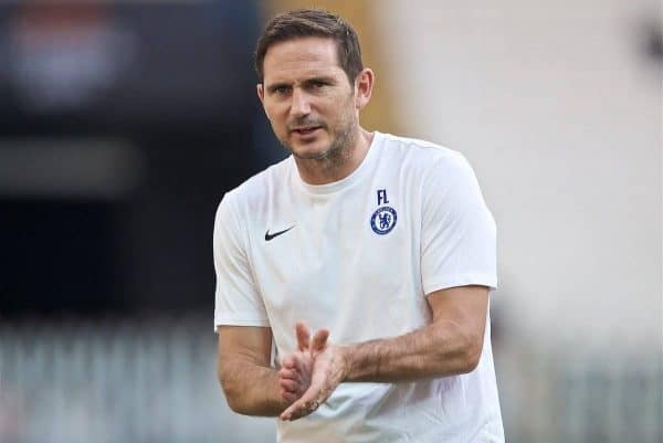 ISTANBUL, TURKEY - Tuesday, August 13, 2019: Chelsea's manager Frank Lampard during a training session ahead of the UEFA Super Cup match between Liverpool FC and Chelsea FC at Besiktas Park. (Pic by David Rawcliffe/Propaganda)