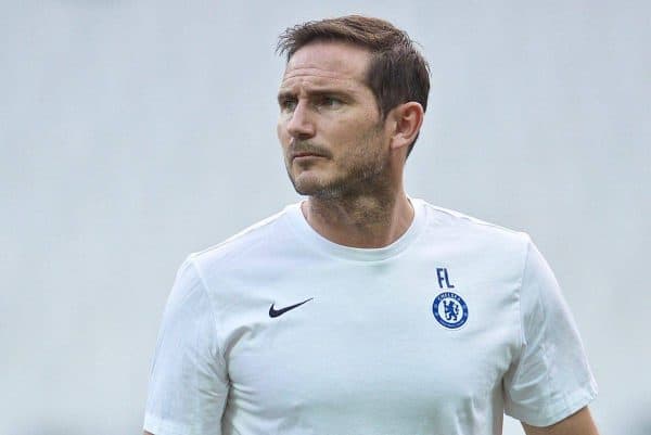 ISTANBUL, TURKEY - Tuesday, August 13, 2019: Chelsea's manager Frank Lampard during a training session ahead of the UEFA Super Cup match between Liverpool FC and Chelsea FC at Besiktas Park. (Pic by David Rawcliffe/Propaganda)