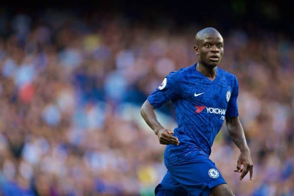 LONDON, ENGLAND - Sunday, August 18, 2019: Chelsea's N'Golo Kante during the FA Premier League match between Chelsea's FC and Leicester City FC at Stamford Bridge. (Pic by David Rawcliffe/Propaganda)