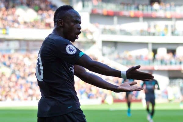 BURNLEY, ENGLAND - Saturday, August 31, 2019: Liverpool's Sadio Mane celebrates scoring the second goal during the FA Premier League match between Burnley FC and Liverpool FC at Turf Moor. (Pic by David Rawcliffe/Propaganda)