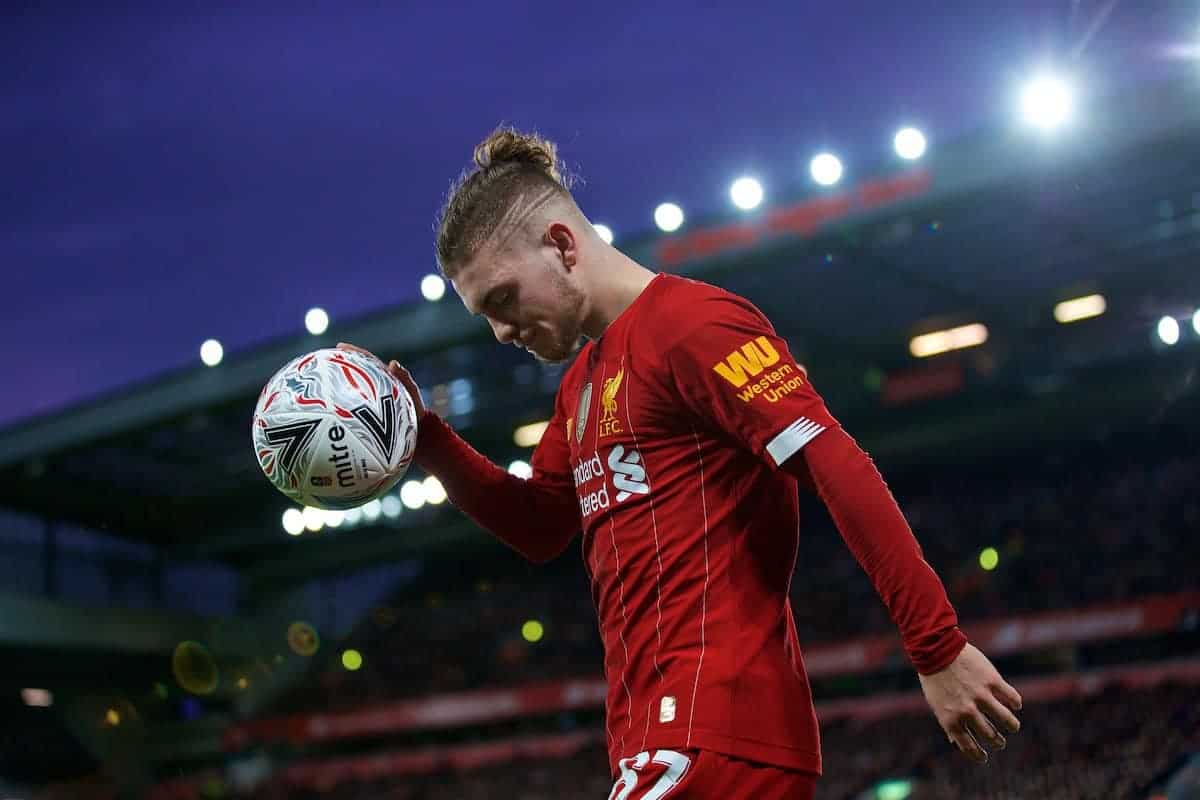 LIVERPOOL, ENGLAND - Sunday, January 5, 2020: Liverpool's Harvey Elliott during the FA Cup 3rd Round match between Liverpool FC and Everton FC, the 235th Merseyside Derby, at Anfield. (Pic by David Rawcliffe/Propaganda)