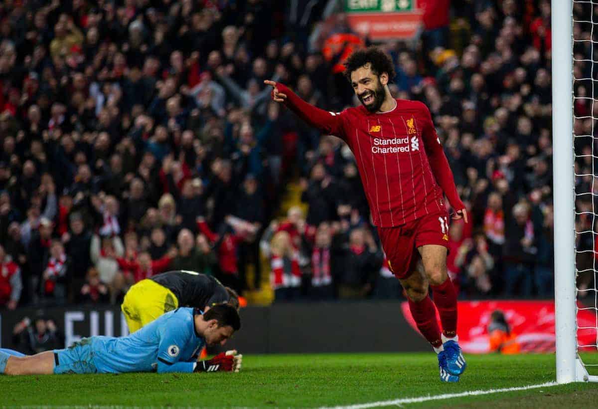 LIVERPOOL, ENGLAND - Saturday, February 1, 2020: Liverpool's goalkeeper Alisson Becker during the pre-match warm-up before the FA Premier League match between Liverpool FC and Southampton FC at Anfield. (Pic by David Rawcliffe/Propaganda)