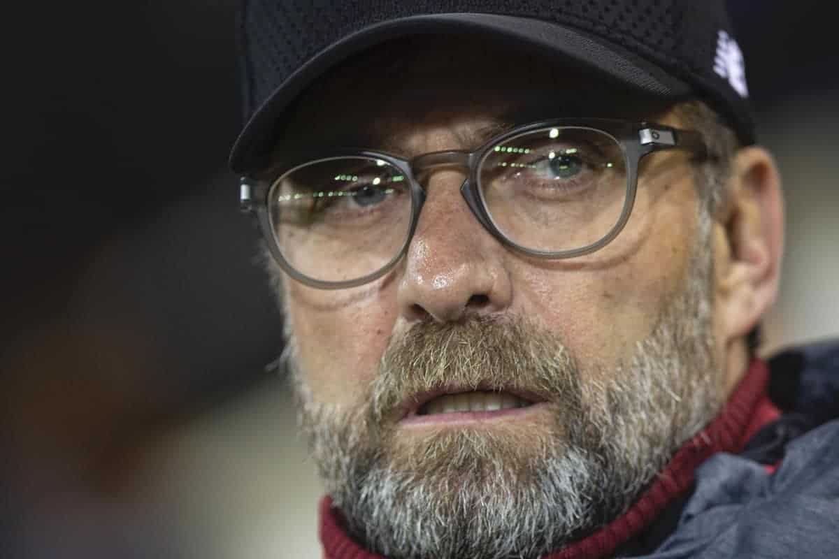 NORWICH, ENGLAND - Saturday, February 15, 2020: Liverpool's manager Jürgen Klopp before the FA Premier League match between Norwich City FC and Liverpool FC at Carrow Road. (Pic by David Rawcliffe/Propaganda)