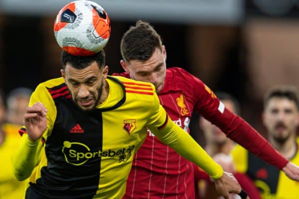 WATFORD, ENGLAND - Saturday, February 29, 2020: Watford's Étienne Capoue during the FA Premier League match between Watford FC and Liverpool FC at Vicarage Road. (Pic by David Rawcliffe/Propaganda