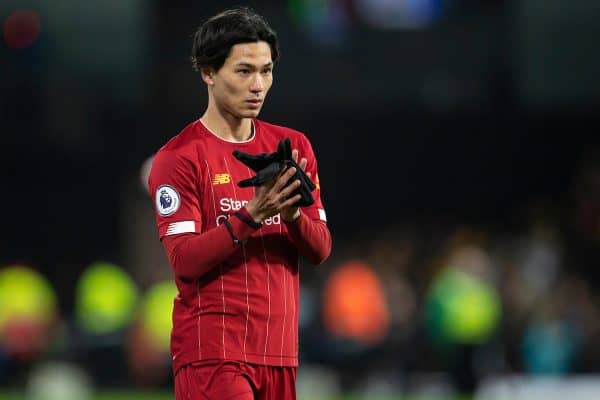 WATFORD, ENGLAND - Saturday, February 29, 2020: Liverpool's Takumi Minamino after the FA Premier League match between Watford FC and Liverpool FC at Vicarage Road. Watford won 3-0. (Pic by David Rawcliffe/Propaganda)