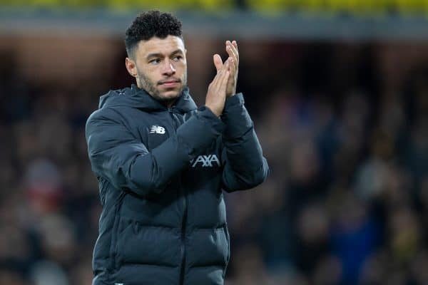 WATFORD, ENGLAND - Saturday, February 29, 2020: Liverpool's Alex Oxlade-Chamberlain after the FA Premier League match between Watford FC and Liverpool FC at Vicarage Road. Watford won 3-0. (Pic by David Rawcliffe/Propaganda)