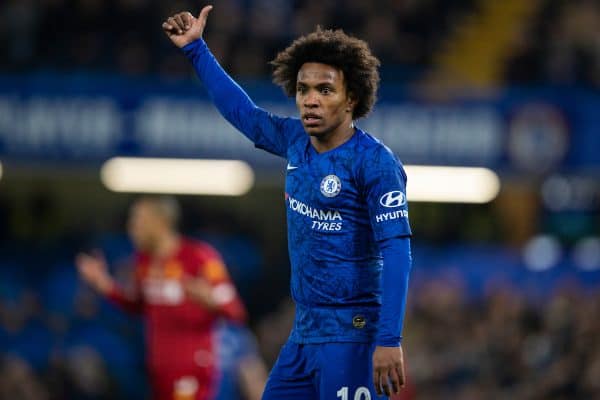 LONDON, ENGLAND - Tuesday, March 3, 2020: Chelsea's Willian Borges da Silva during the FA Cup 5th Round match between Chelsea FC and Liverpool FC at Stamford Bridge. (Pic by David Rawcliffe/Propaganda)