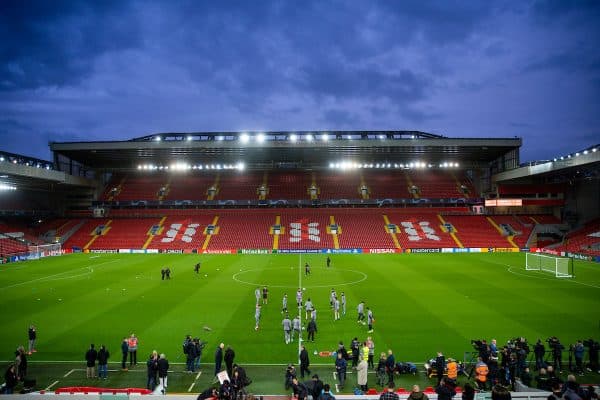 LIVERPOOL, ENGLAND - Tuesday, March 10, 2020: Club Atlético de Madrid players during a training session at Anfield ahead of the UEFA Champions League Round of 16 2nd Leg match between Liverpool FC and Club Atlético de Madrid. (Pic by David Rawcliffe/Propaganda)