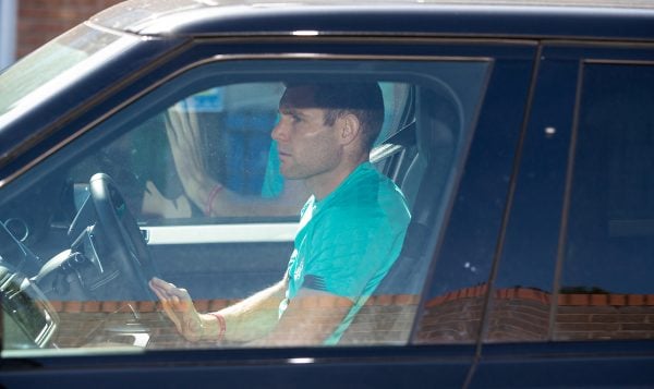 LIVERPOOL, ENGLAND - Wednesday, May 20, 2020: Liverpool's James Milner arrives at the club's Melwood Training Ground as the players return to training ahead of a planned restart of the Premier League during the Coronavirus pandemic. (Pic by David Rawcliffe/Propaganda)