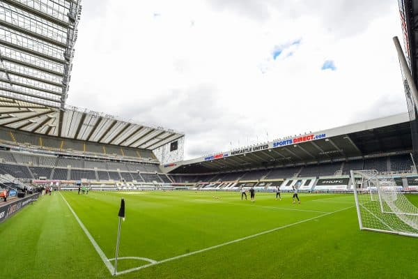 LIVERPOOL, ENGLAND - Sunday, July 26, 2020: A general view of St. James' Park before the final match of the FA Premier League season between Newcastle United FC and Liverpool FC. The game was played behind closed doors due to the UK government’s social distancing laws during the Coronavirus COVID-19 Pandemic. (Pic by David Rawcliffe/Propagandab)