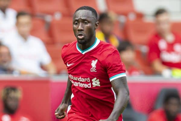 SALZBURG, AUSTRIA - Tuesday, August 25, 2020: Liverpool's Naby Keita during a preseason friendly match between FC Red Bull Salzburg and Liverpool FC at the Red Bull Arena. (Pic by Propaganda)