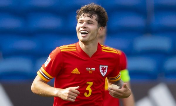 CARDIFF, WALES - Sunday, September 6, 2020: Wales' Neco Williams celebrates after scoring the winning goal in injury time to seal a 1-0 victory during the UEFA Nations League Group Stage League B Group 4 match between Wales and Bulgaria at the Cardiff City Stadium. (Pic by David Rawcliffe/Propaganda)