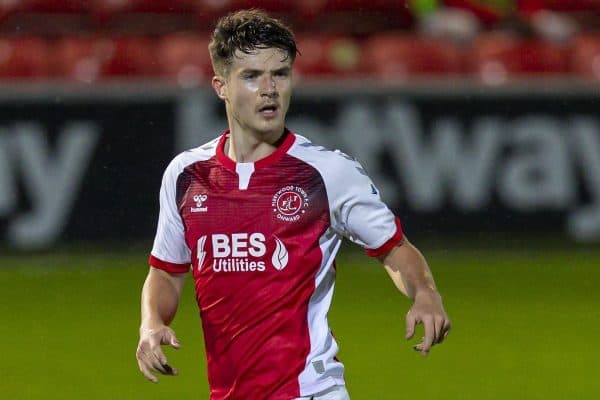 FLEETWOOD, ENGLAND - Wednesday, September 23, 2020: Fleetwood Town's Morgan Boyes during the Football League Cup 3rd Round match between Fleetwood Town FC and Everton FC at Highbury Stadium. (Pic by David Rawcliffe/Propaganda)