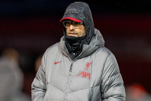 LINCOLN, ENGLAND - Thursday, September 24, 2020: Liverpool's manager Jürgen Klopp during the pre-match warm-up before the Football League Cup 3rd Round match between Lincoln City FC and Liverpool FC at Sincil Bank. (Pic by David Rawcliffe/Propaganda)