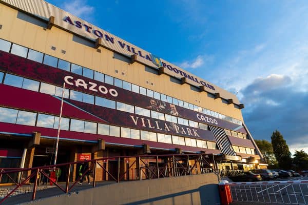 BIRMINGHAM, ENGLAND - Sunday, October 4, 2020: A general view of the exterior of Villa Park pictured ahead of the FA Premier League match between Aston Villa FC and Liverpool FC. The game was played behind closed doors due to the UK government’s social distancing laws during the Coronavirus COVID-19 Pandemic. (Pic by David Rawcliffe/Propaganda)