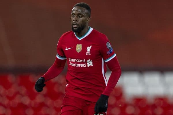 LIVERPOOL, ENGLAND - Wednesday, November 25, 2020: Liverpool's Divock Origi during the UEFA Champions League Group D match between Liverpool FC and Atalanta BC at Anfield. (Pic by David Rawcliffe/Propaganda)