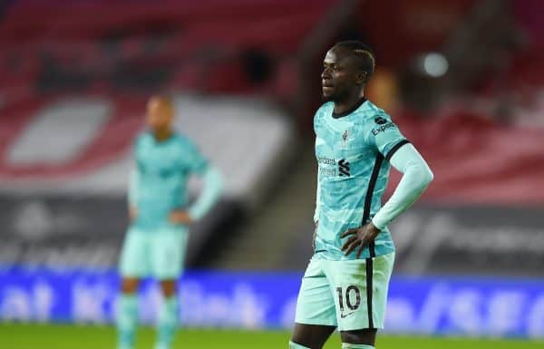 SOUTHAMPTON, ENGLAND - Monday, January 4, 2021: Liverpool's Sadio Mané during the FA Premier League match between Southampton FC and Liverpool FC at St Mary's Stadium. (Pic by Propaganda)