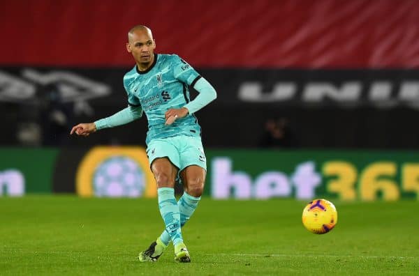 SOUTHAMPTON, ENGLAND - Monday, January 4, 2021: Liverpool's Fabio Henrique Tavares 'Fabinho' during the FA Premier League match between Southampton FC and Liverpool FC at St Mary's Stadium. (Pic by Propaganda)