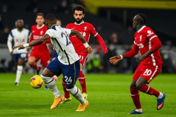 LONDON, ENGLAND - Thursday, January 28, 2021: Liverpool's Mohamed Salah during the FA Premier League match between Tottenham Hotspur FC and Liverpool FC at the Tottenham Hotspur Stadium. (Pic by Propaganda)